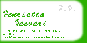 henrietta vasvari business card
